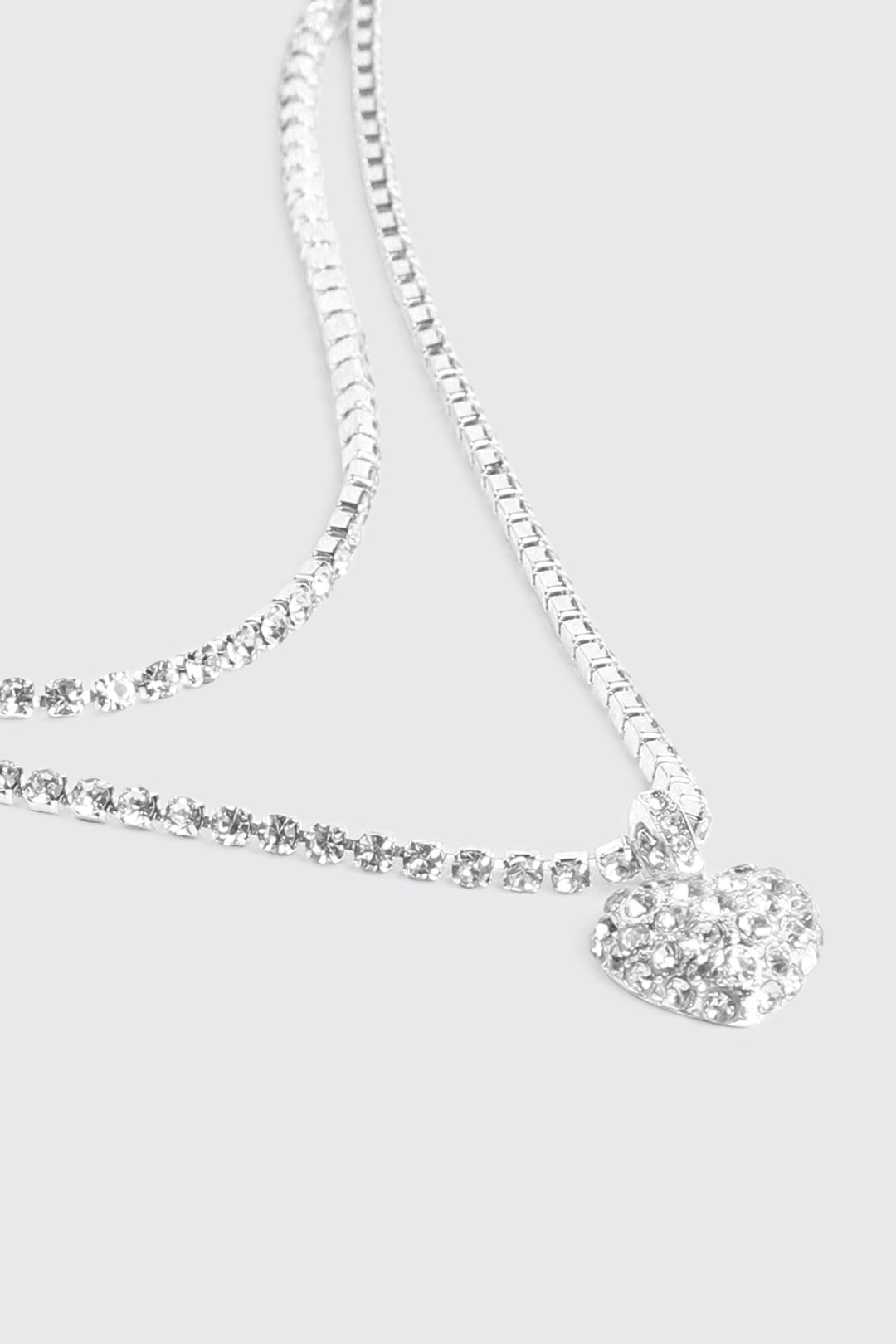 Two row heart Necklace