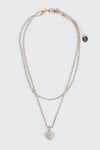 Two row heart Necklace