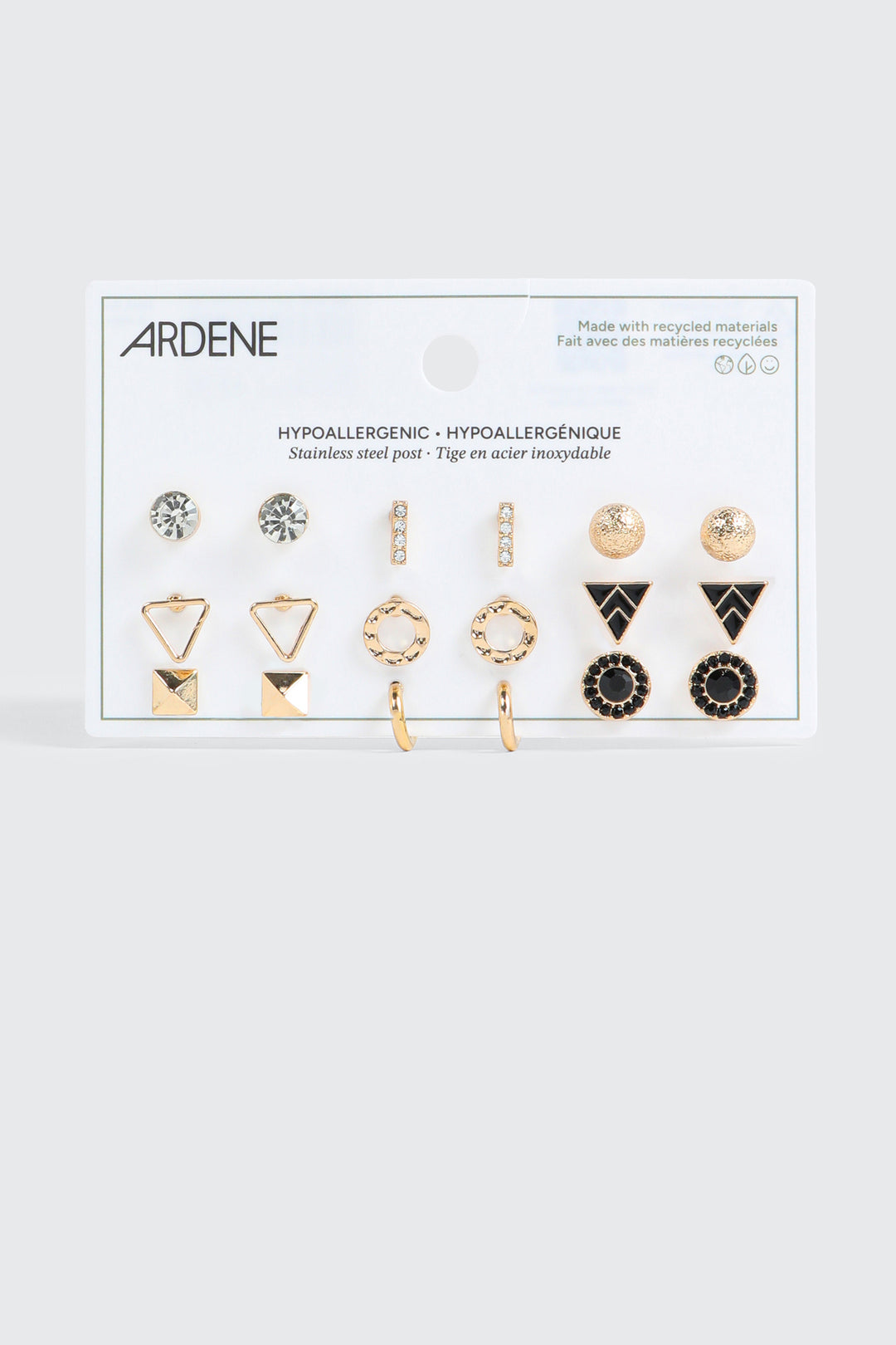 9-Pack Geometric Earrings Set
