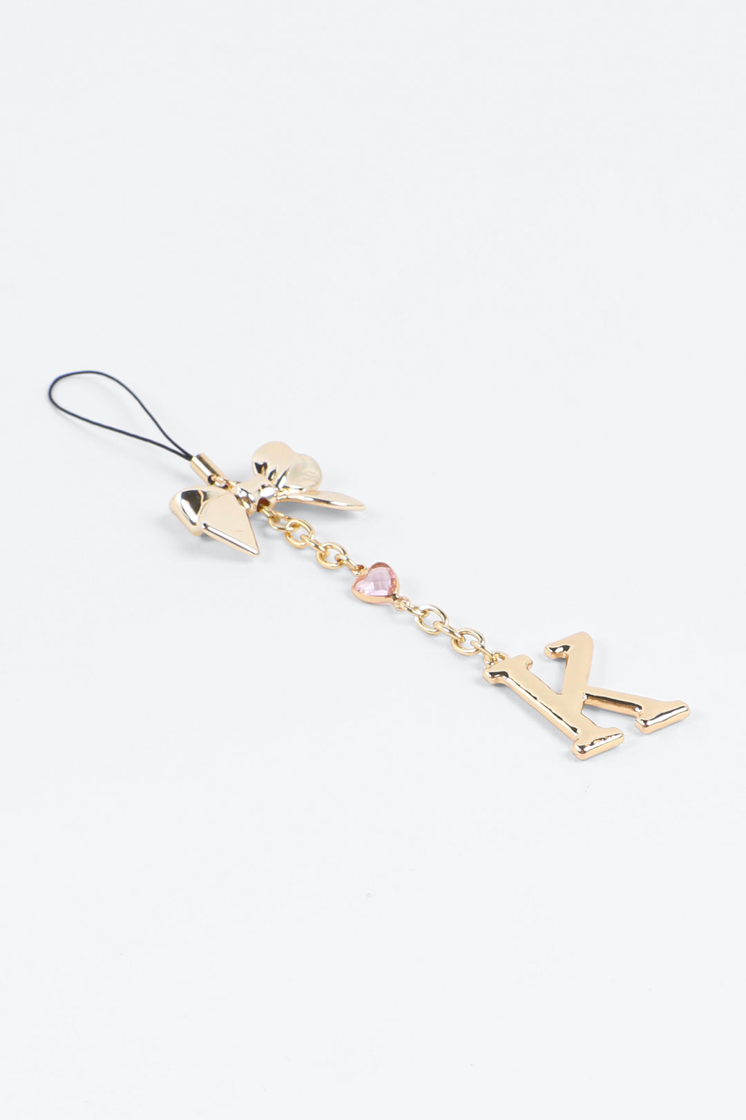 Shiny Letter K Phone Charm with Bow