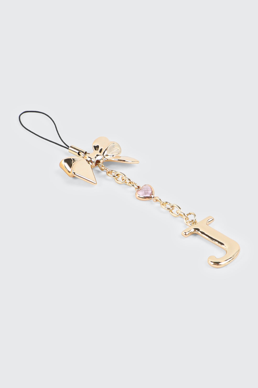 Shiny Letter J Phone Charm with Bow