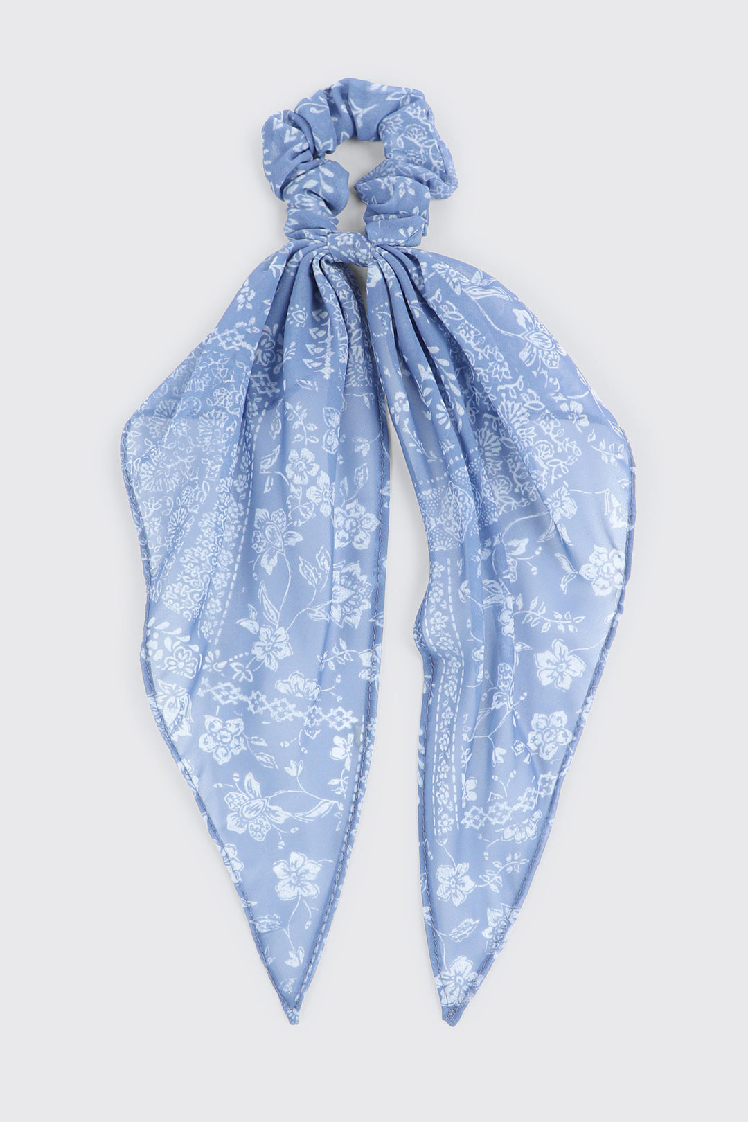 Woven Bandana Scrunchie with Tails