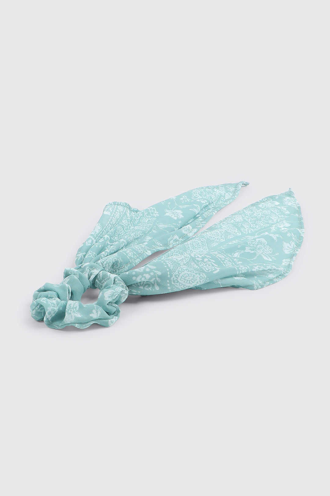 Woven Bandana Scrunchie with Tails