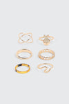 5-Pack Rings with Fish detail