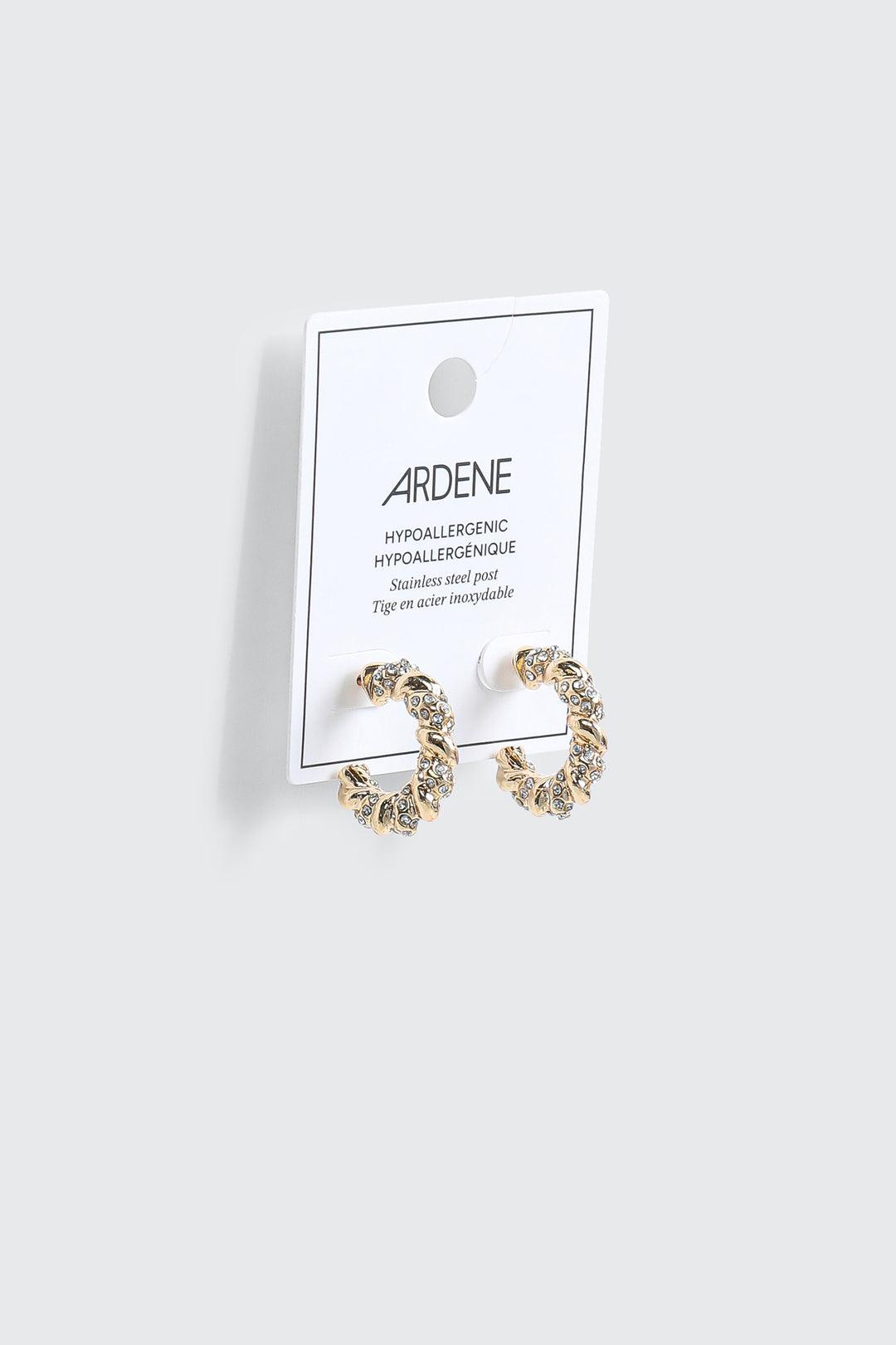 Twisted Hoop Stone Earrings