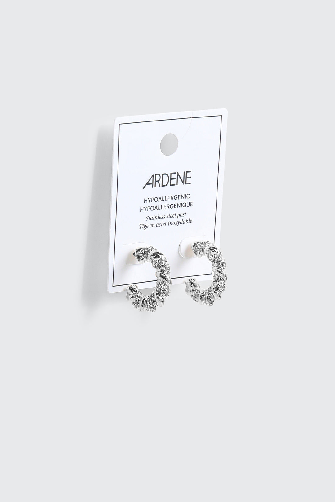 Twisted Hoop Stone Earrings
