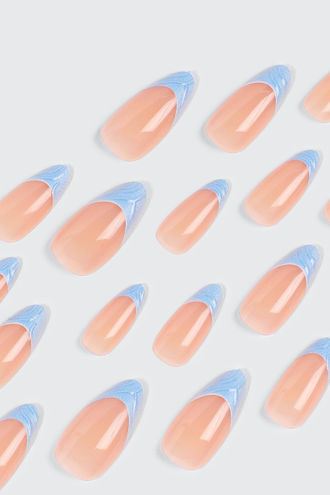 20-Pack Press-On French Tip Nails