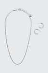 Rhinestone Tennis Necklace & Earrings