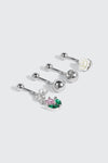 Lot de 4 piercings de nombril