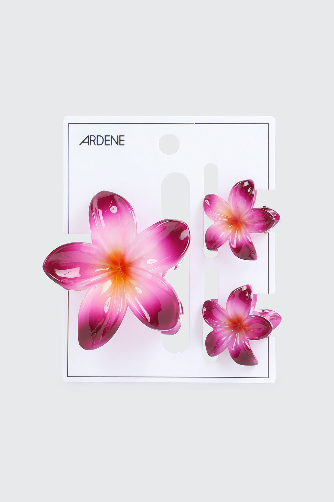 3-Pack Tropical Flower Hair Claws