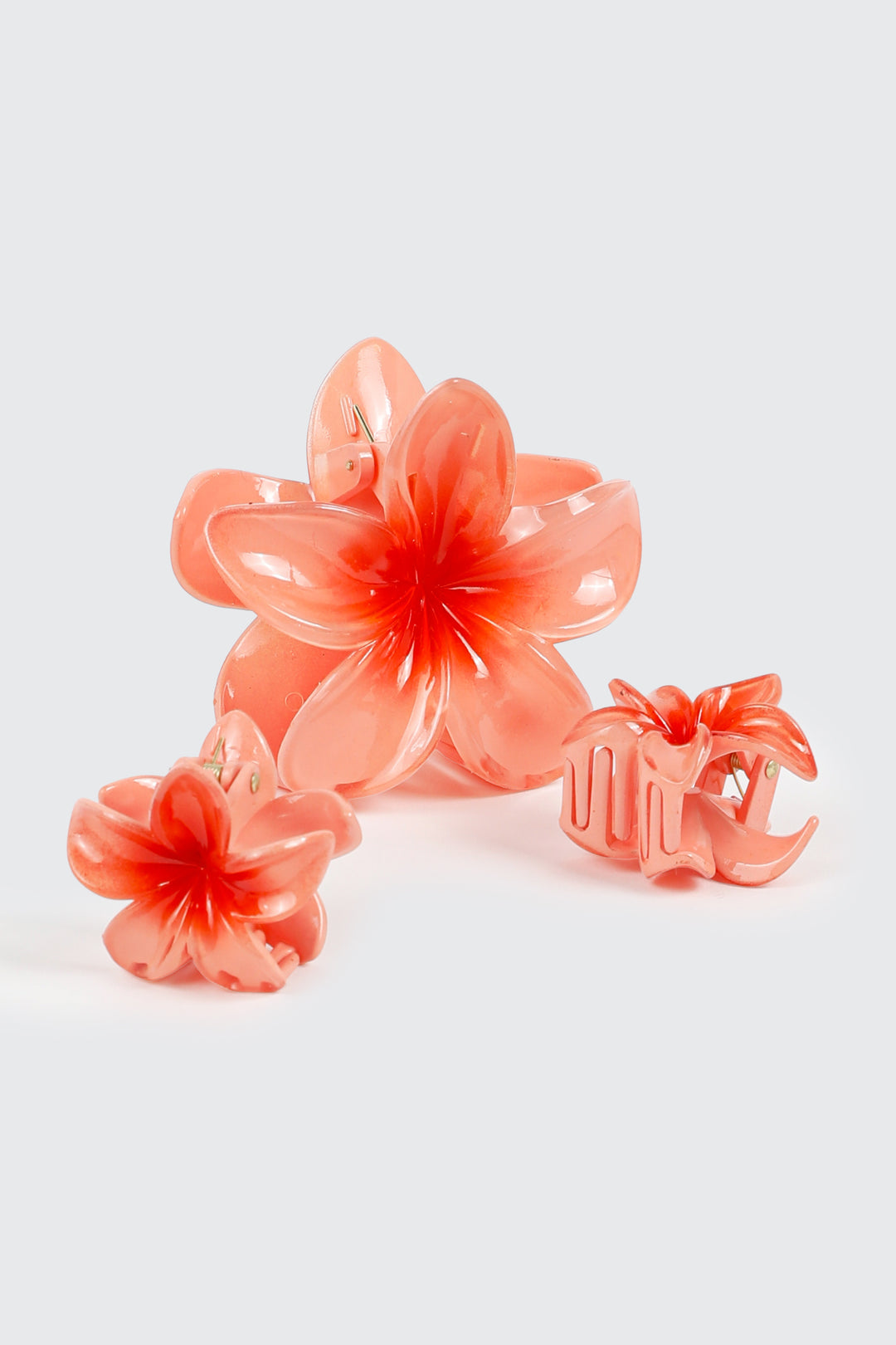 3-Pack Tropical Flower Hair Claws