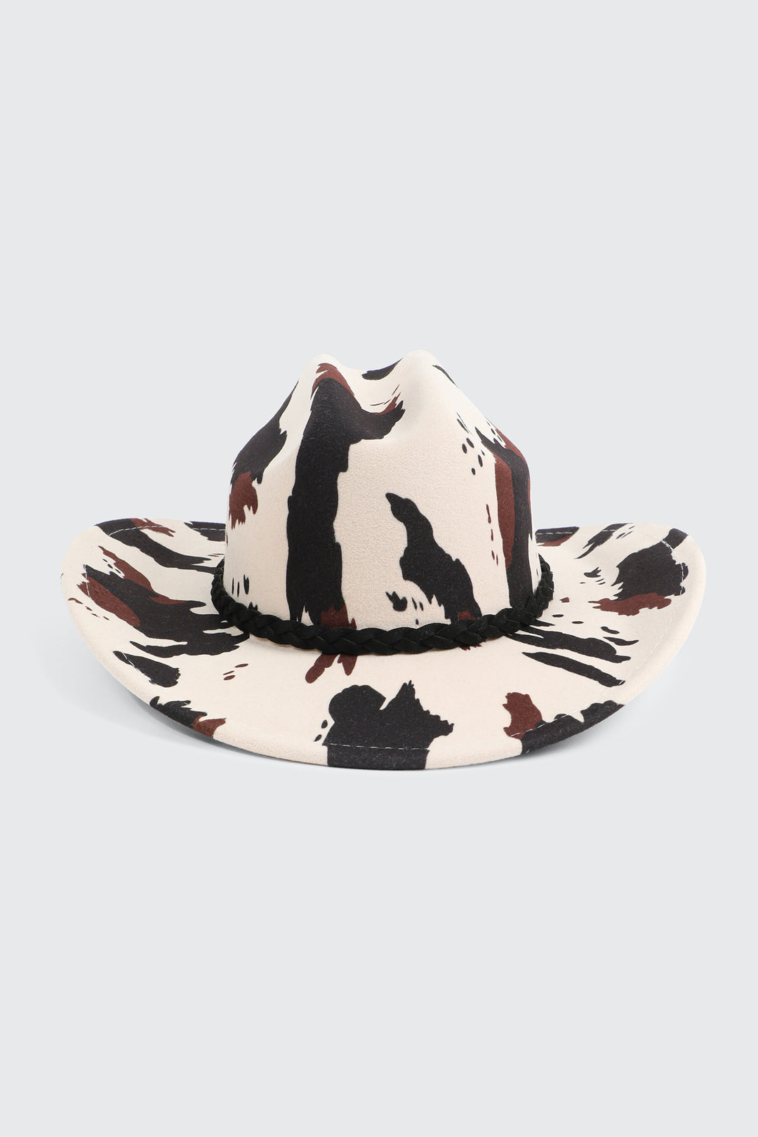 Cow Print Felt Cowboy Hat