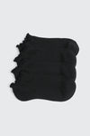 4-Pack Ankle Socks with Ruffled Edge