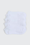 4-Pack Ankle Socks with Ruffled Edge
