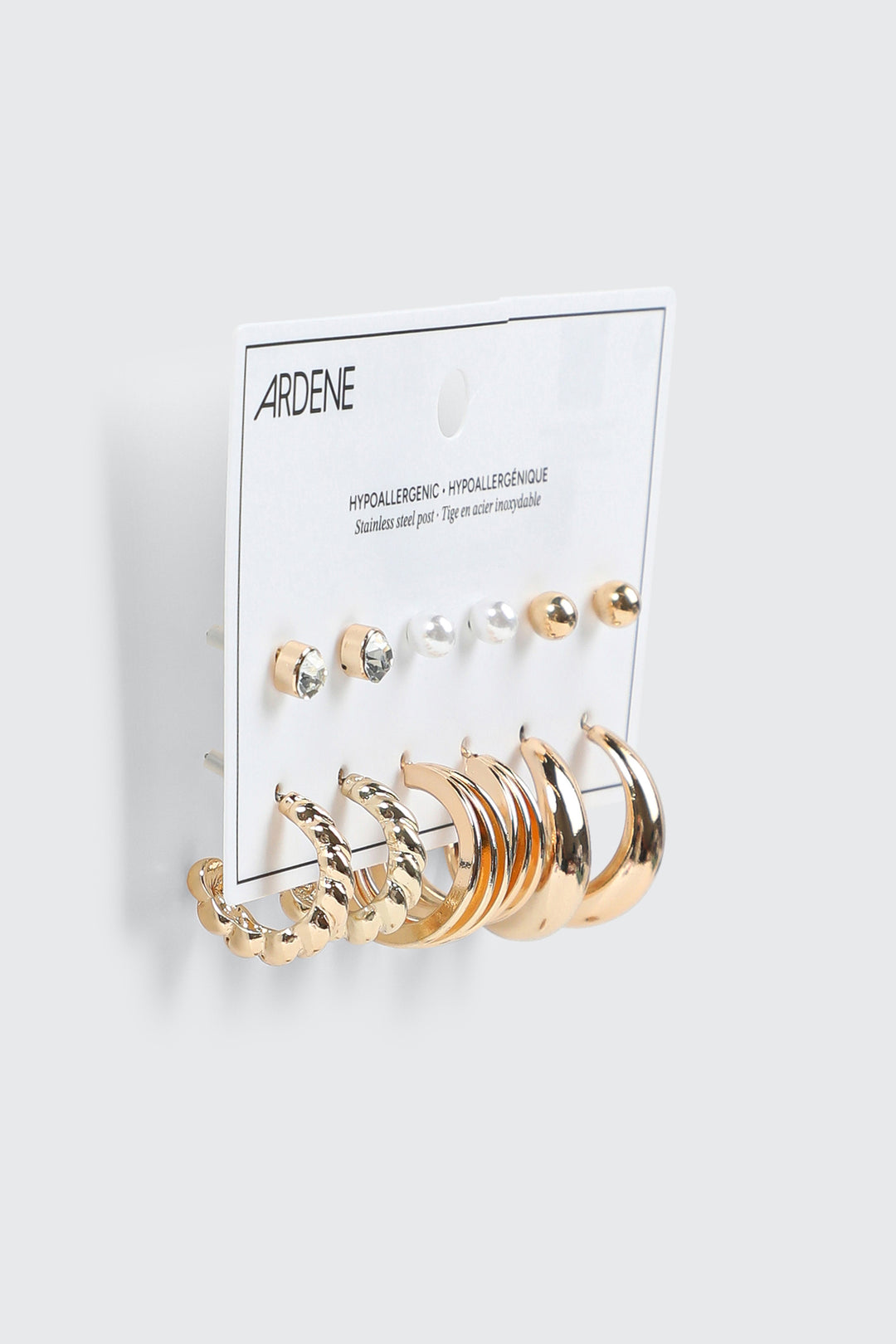 6-Pack Studs & Hoops Earrings Set