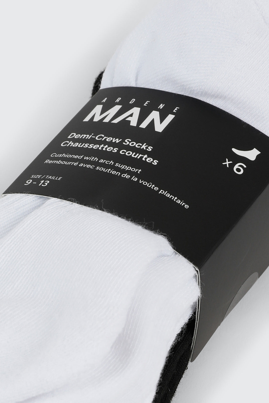 6 pack Knit Demi-Crew Socks