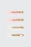 Lot de 4 pinces à cheveux sans marque