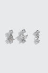3 Pack Stainless Steel Dangle Nose Studs