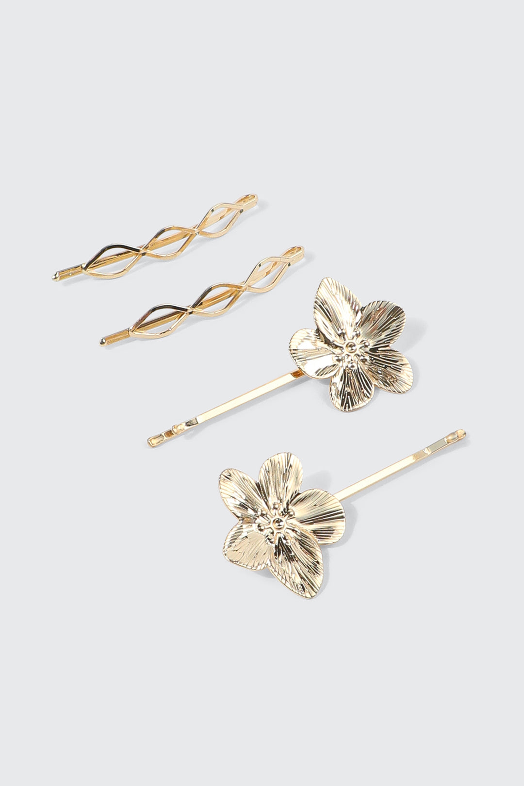 Lot de 4 pinces à cheveux sculptées