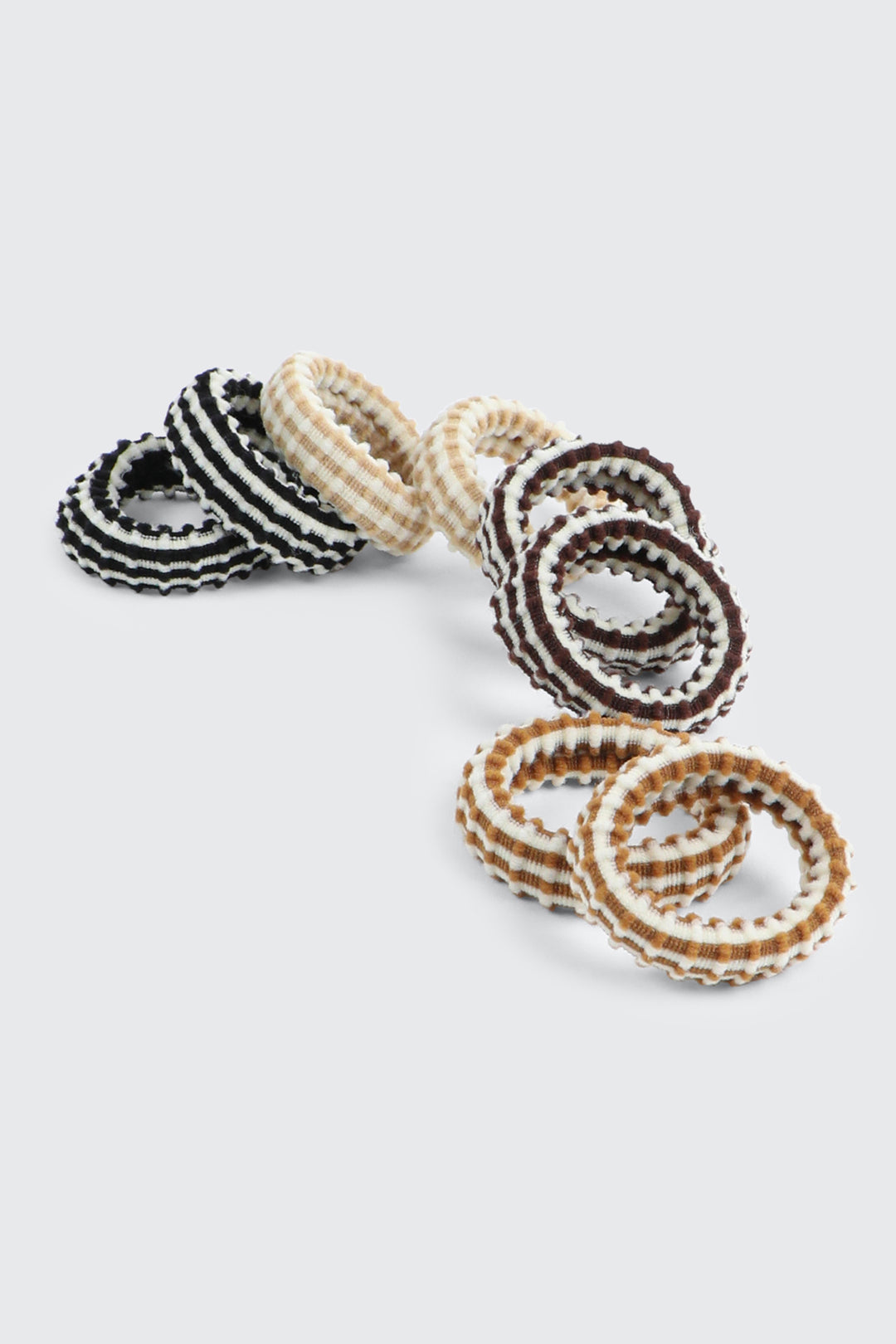 8-Pack Wide Ribbed Hair Ties