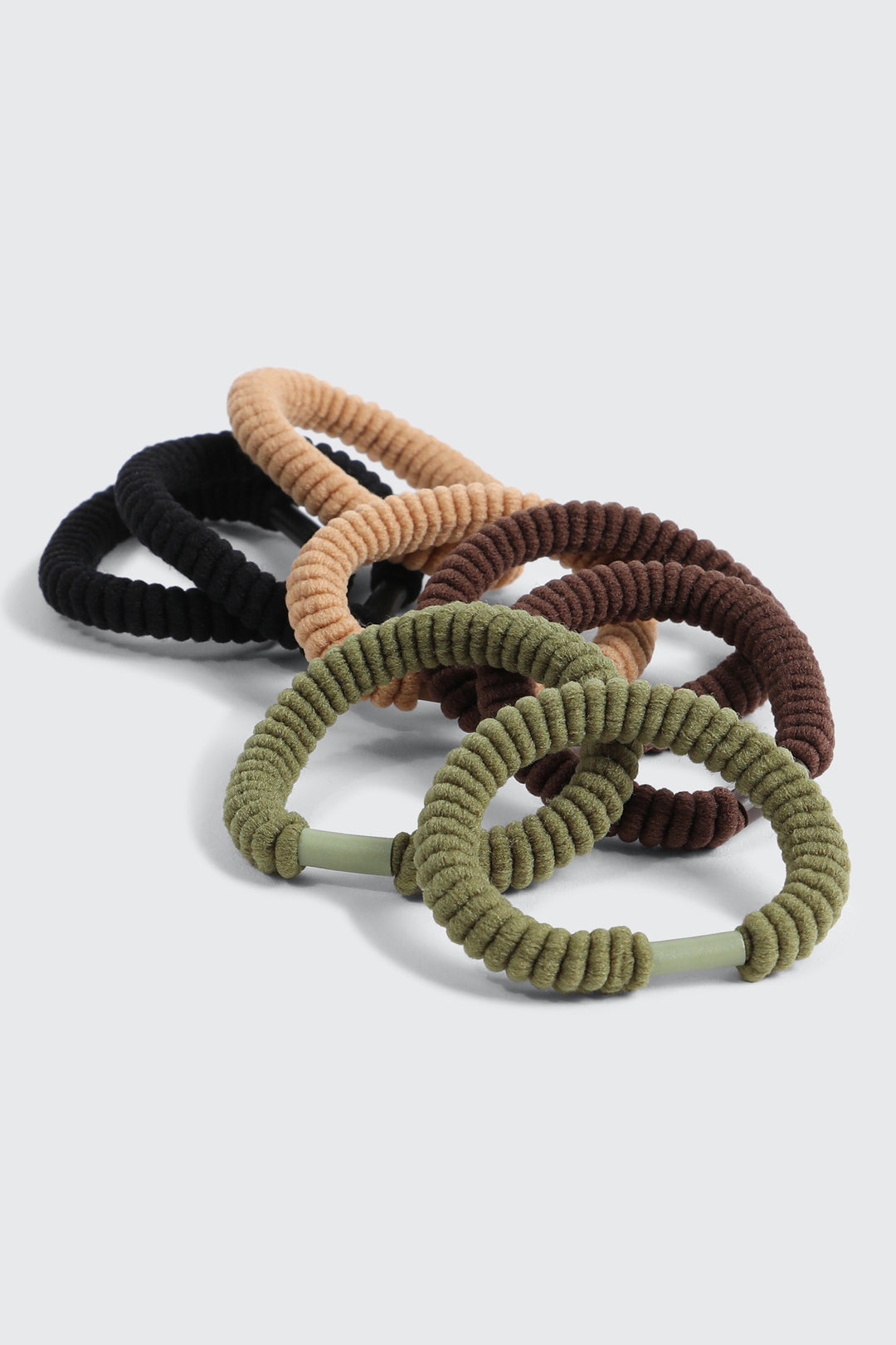 8-Pack Ribbed Hair Ties