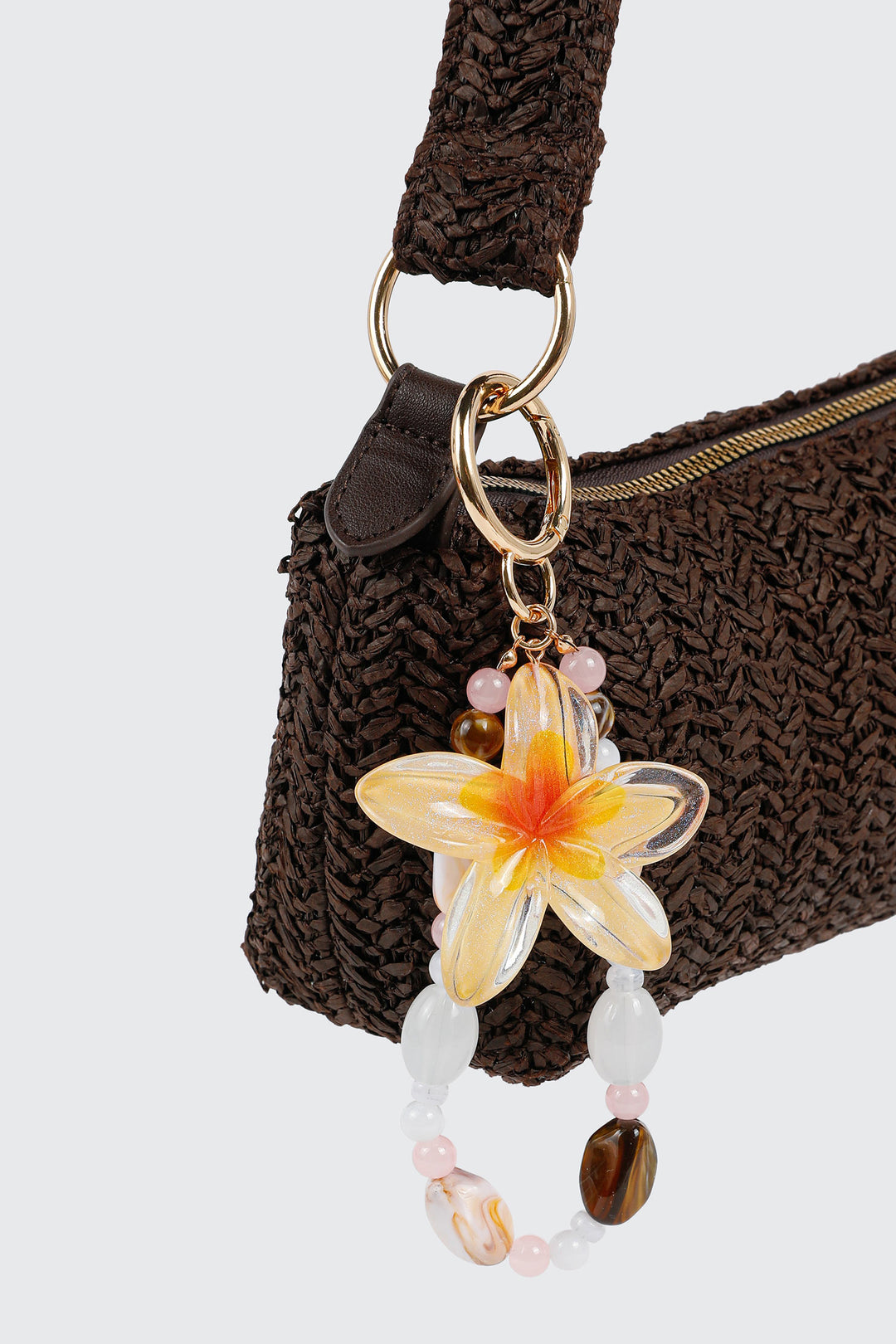 Hibiscus Charm Keychain