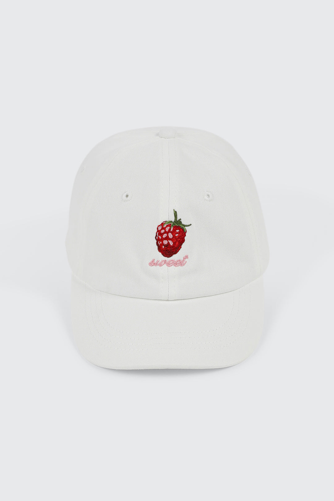 Raspberry Embroidered Cap