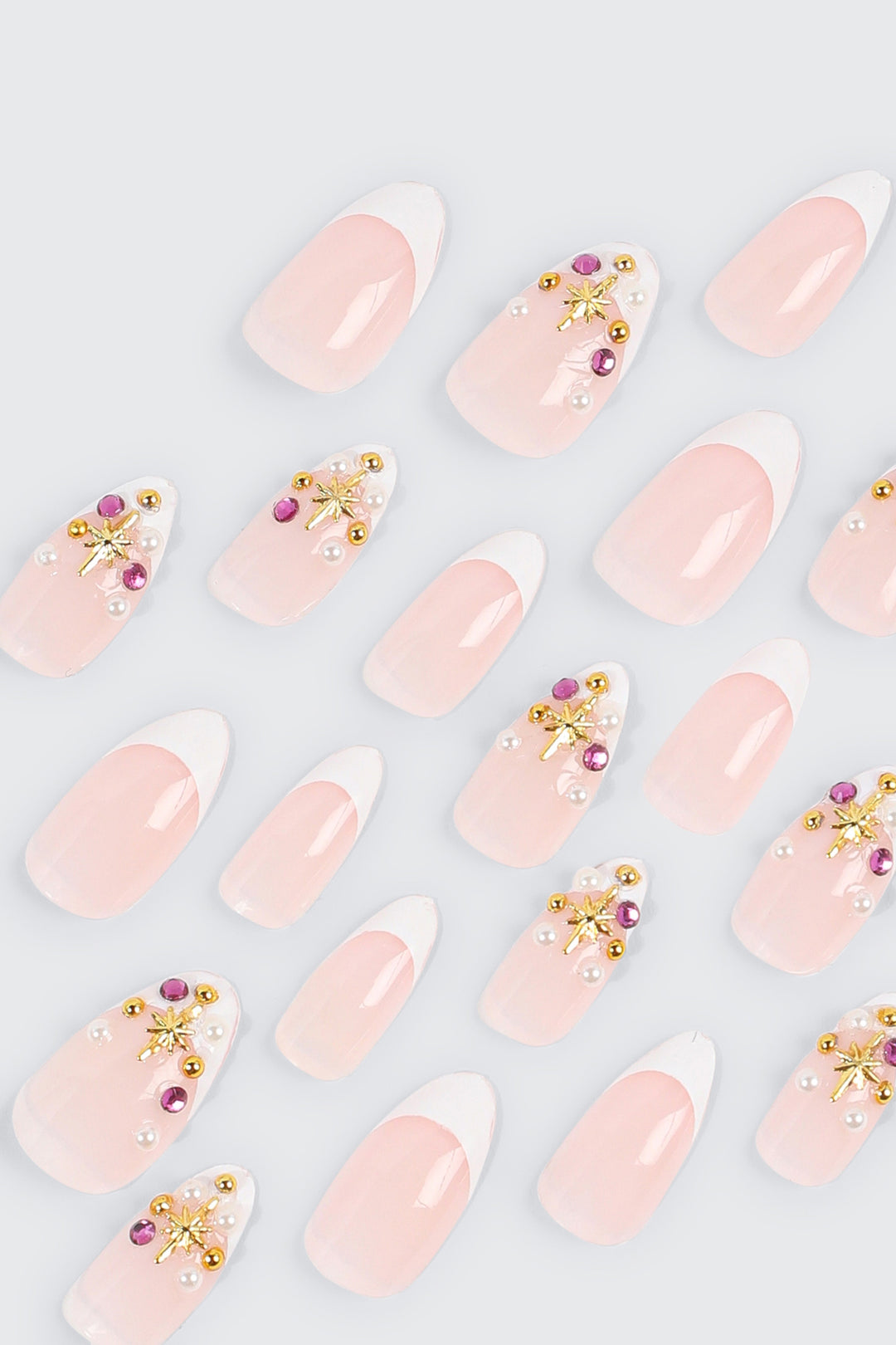 20-Pack Almond Press On Fake Nails