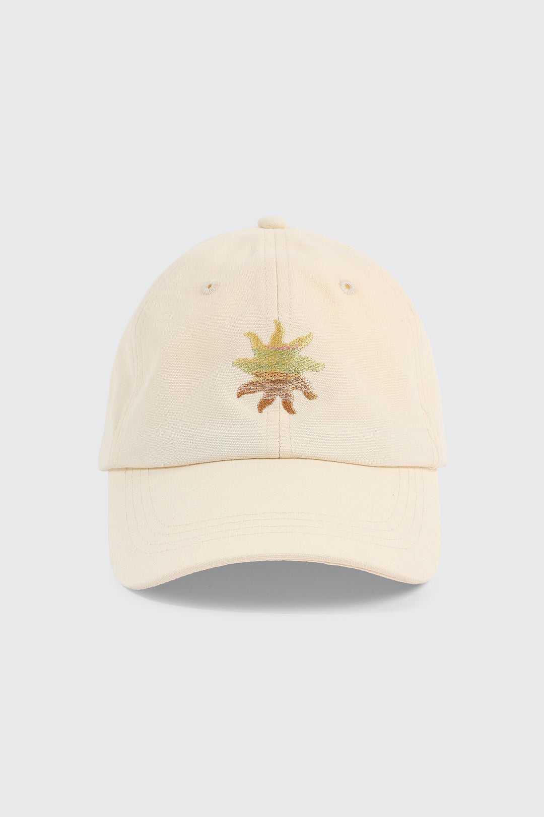 Woven Sun Embroidery Cap