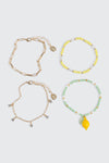 4-Pack Pearl Lemon Bracelets
