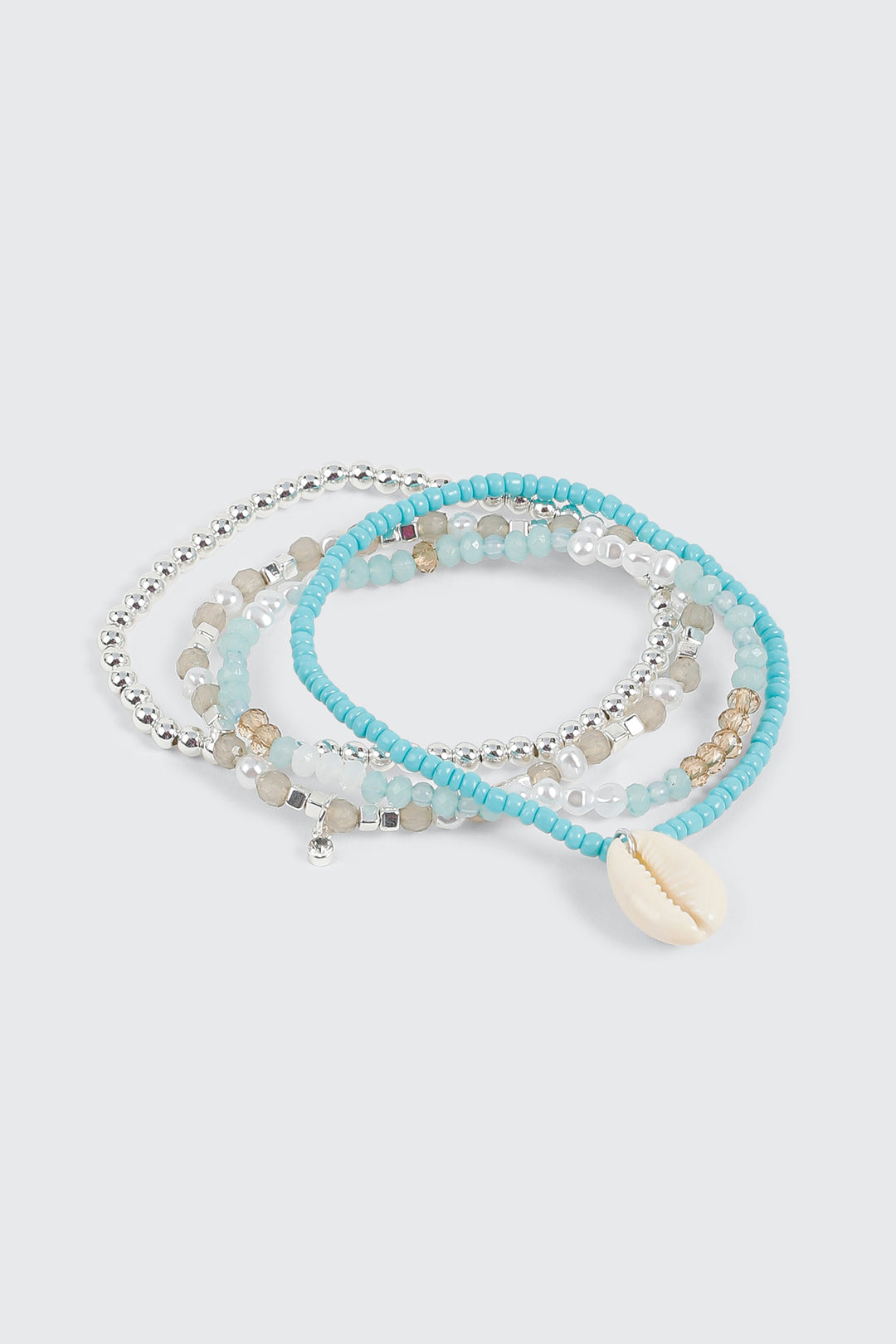 Lot de 4 bracelets extensibles perlés
