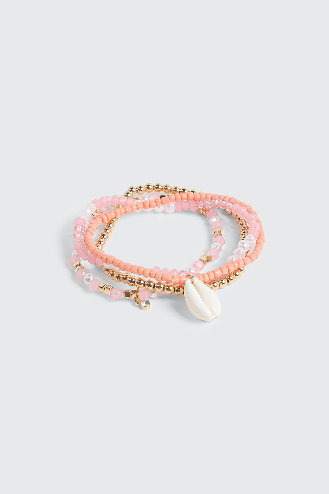 4-Pack Beaded Stretch Bracelets