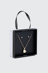 Initial J Heart Jewelry Set