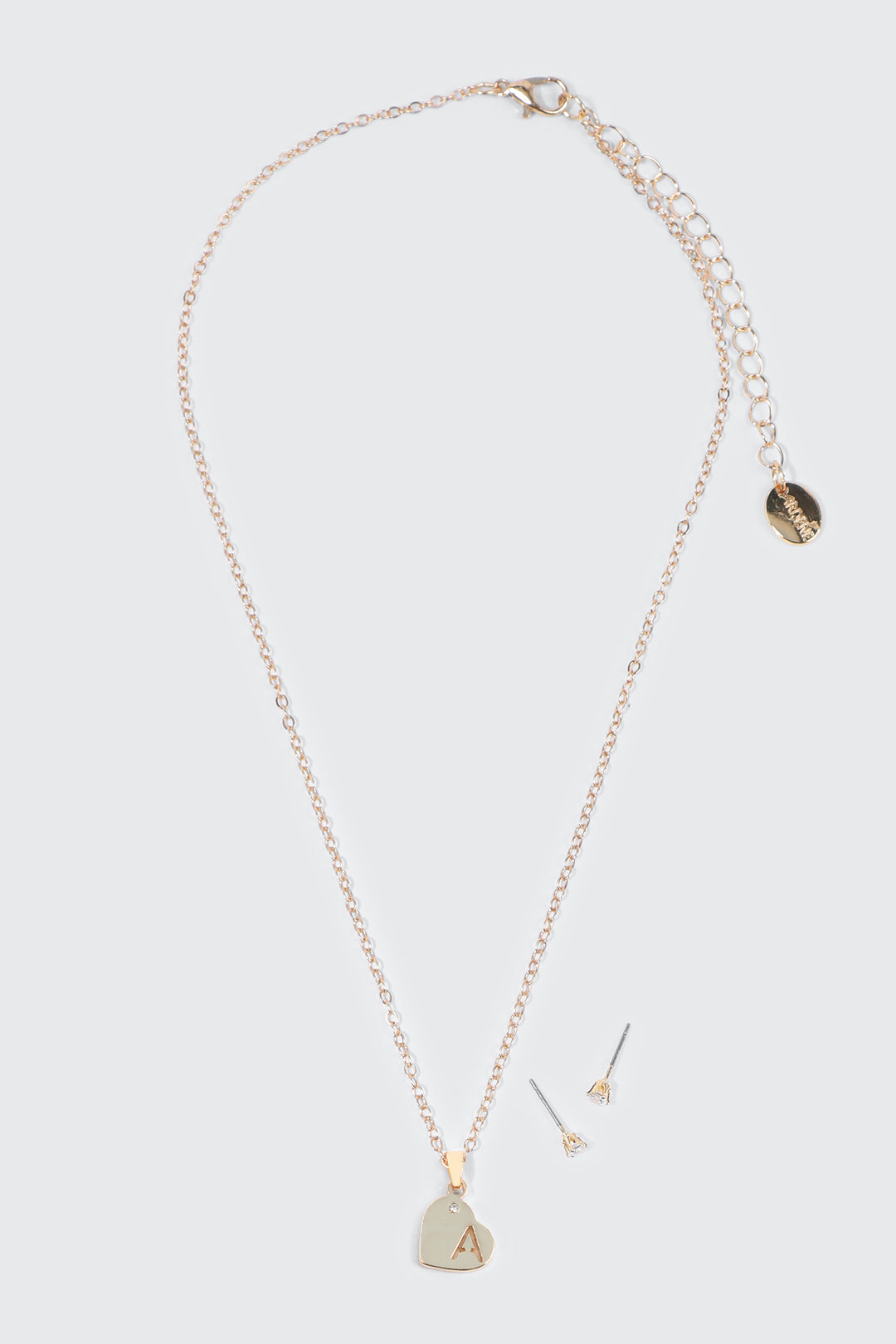 Initial A Heart Jewelry Set