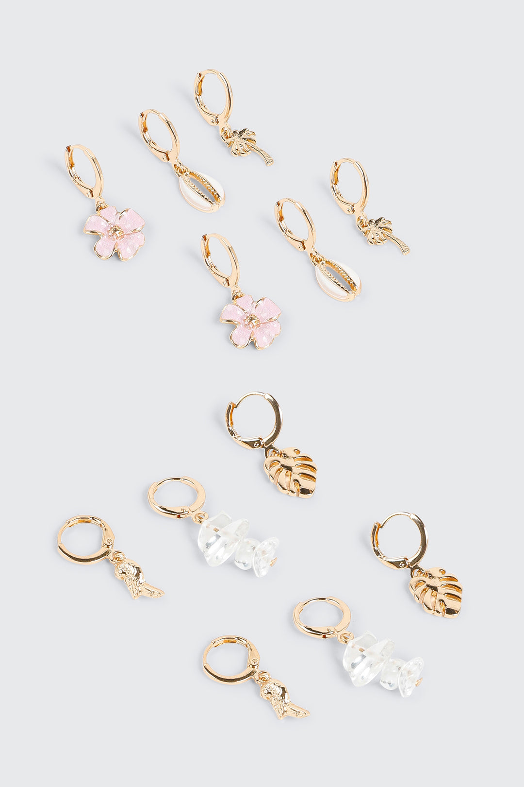 3-Pack Charm Hoop Earrings