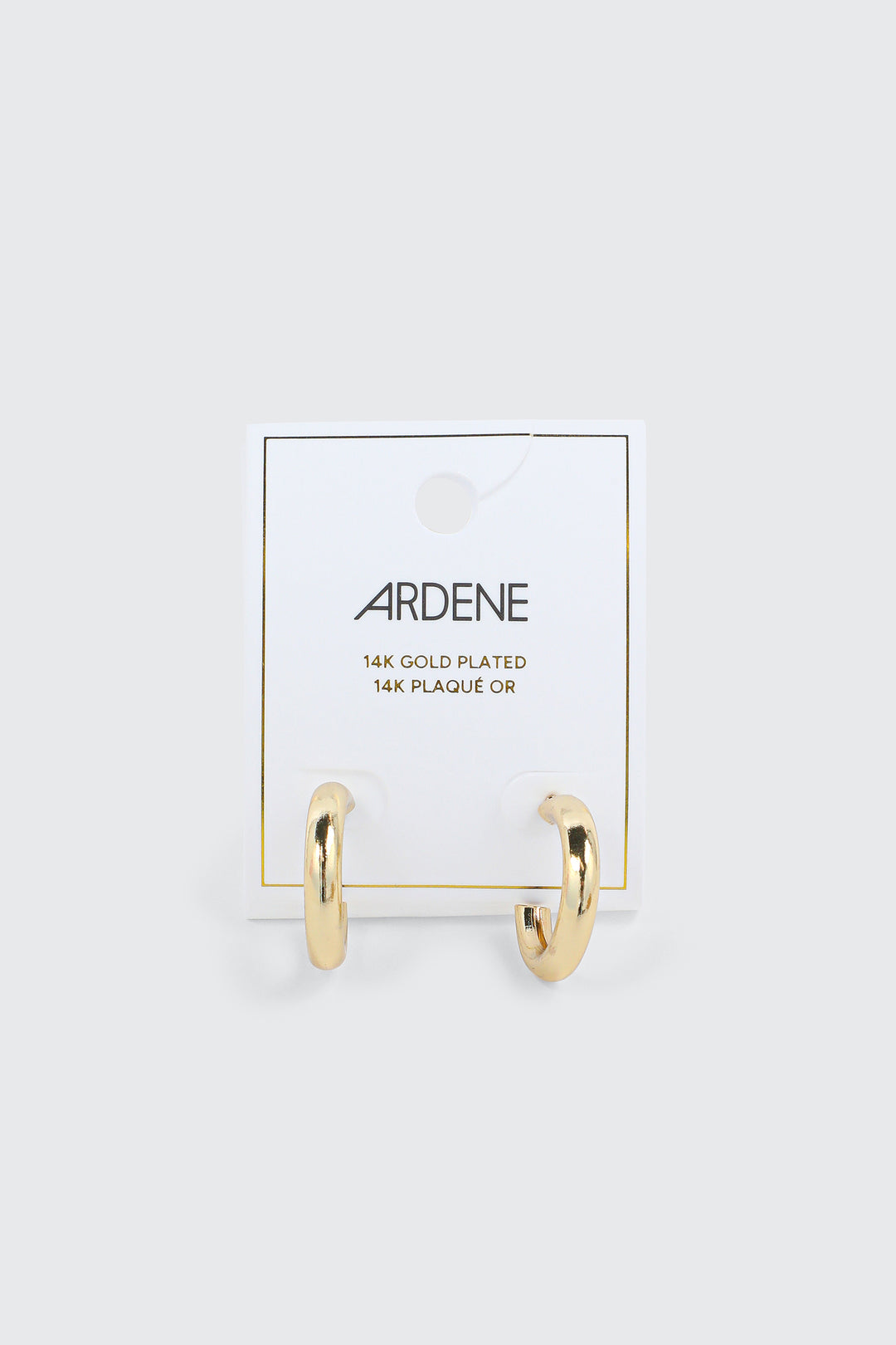 Anneaux mini tubulaires plaqués or 14K