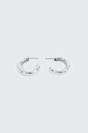 14K White Gold Plated Hoops