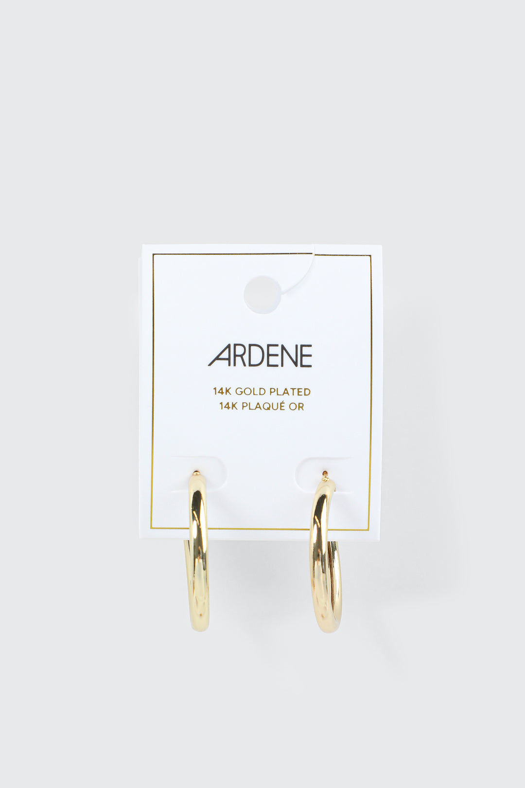 Anneaux tubulaires plaqués or 14K