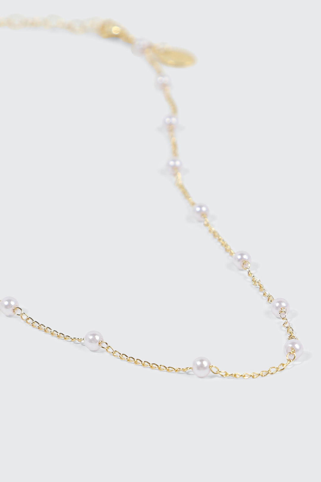 14K Gold Plated Station Necklace