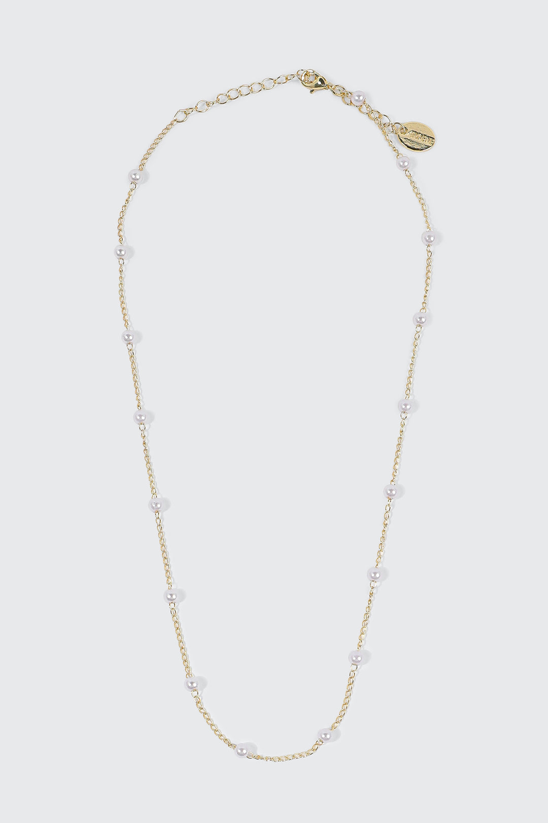 14K Gold Plated Station Necklace