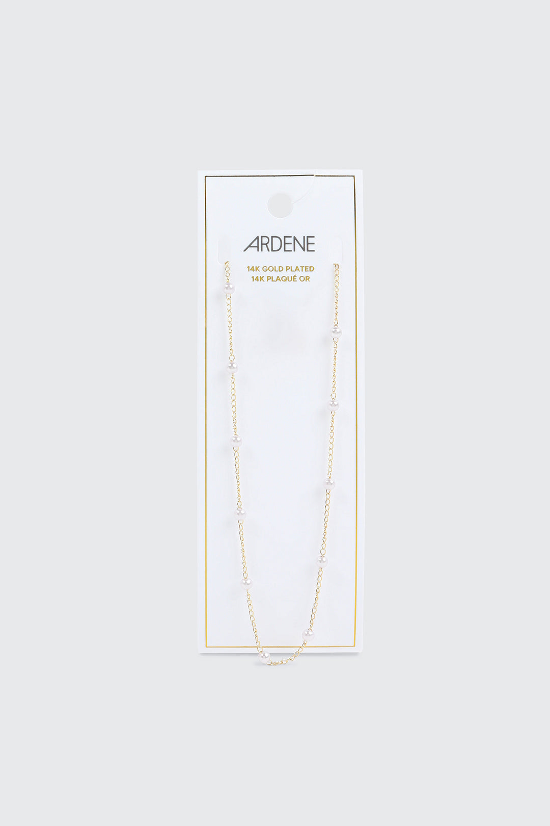 14K Gold Plated Station Necklace