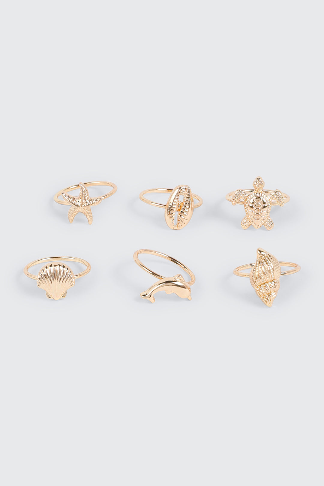 Sea Motif Ring Set