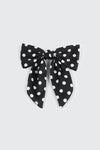 Woven Polka Dot Bow Barrette