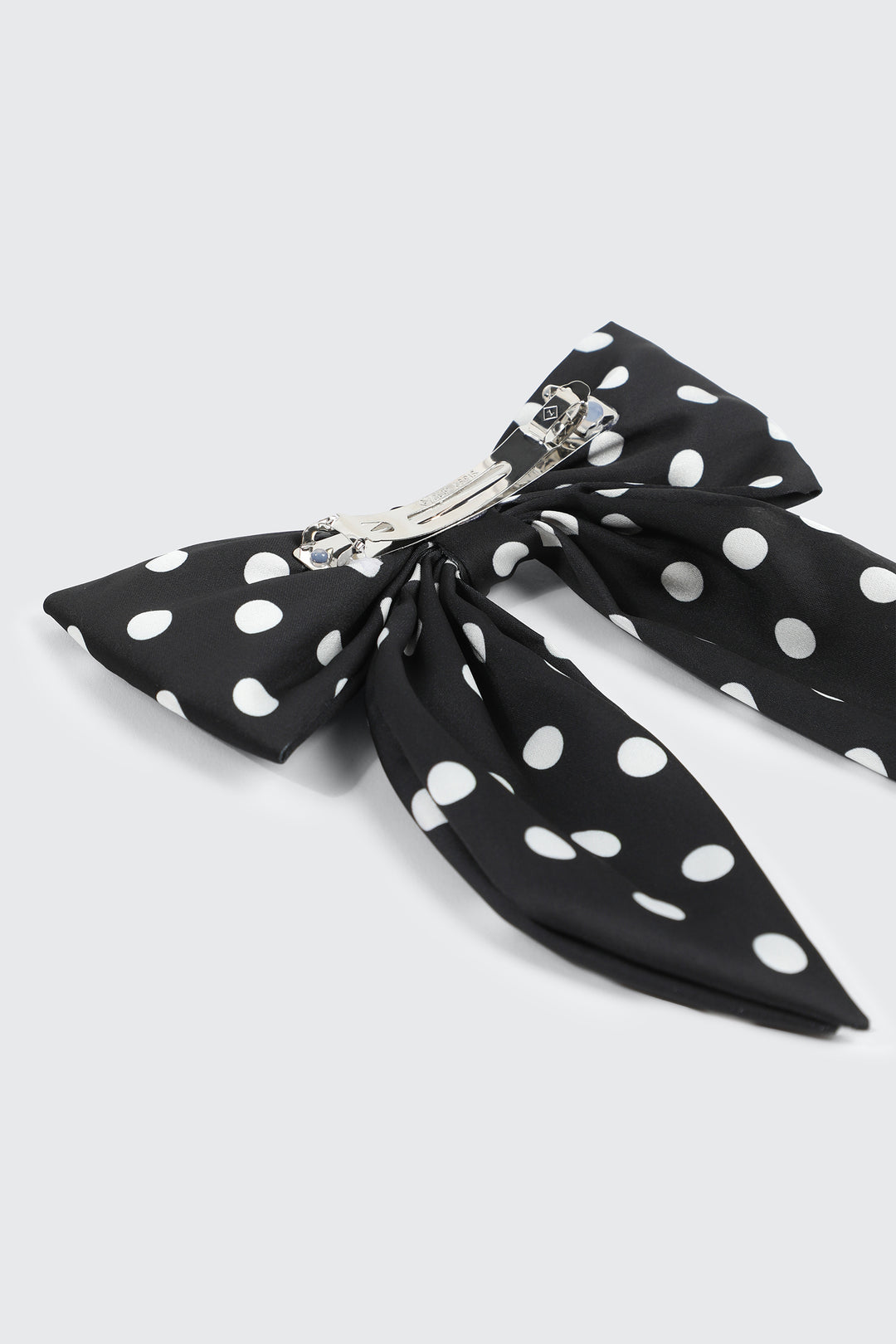 Woven Polka Dot Bow Barrette
