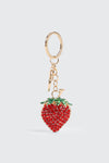 Rhinestone Strawberry Keychain