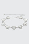 Studded Heart Chain Belt
