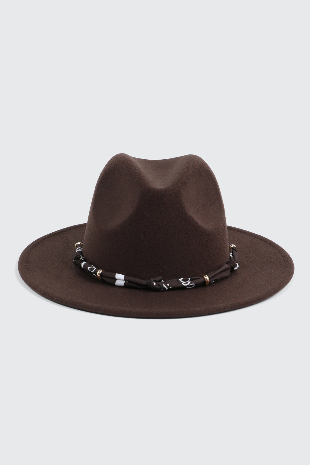 Felt Fedora Hat with Embellishment