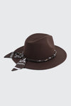 Felt Fedora Hat with Embellishment