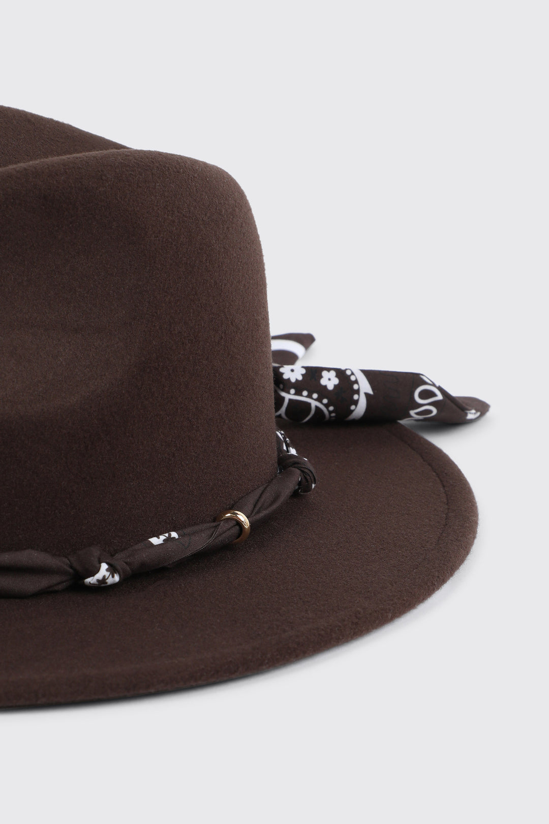 Felt Fedora Hat with Embellishment