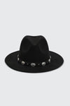 Felt Fedora Hat with Embellishment